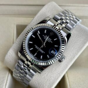 Rolex Oyster Perpetual Datejust Silver Black