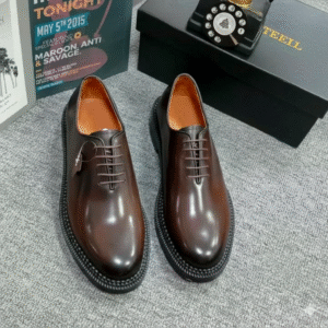 Soulier Cuir Marron Bois